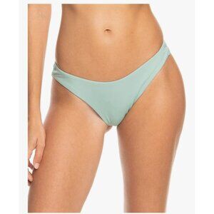 NEW Roxy Standard Beach Classics Hi-Leg Bikini Bottom Small Aqua